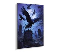 DIY Paint by Numbers Kit for Adults Beginners - Vibrant Moon Raven Canvas Oil Painting Set with Acrylic Paints & Brushes - 70 x 90 cm Unframed for Home Decor Stress Relief Gifts for Creative Fun P-783