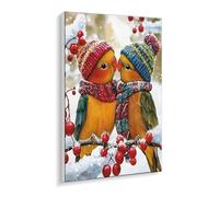 DIY Paint by Numbers Kit for Adults Beginners - Vibrant Snow Bird Canvas Oil Painting Set with Acrylic Paints & Brushes - 50 x 70 cm Unframed for Home Decor Stress Relief Gifts for Creative Fun P-732