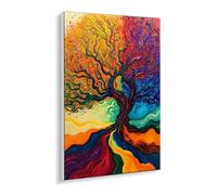 DIY Paint by Numbers Kit for Adults Beginners - Vibrant Tree of Life Canvas Oil Painting Set with Acrylic Paints & Brushes - 70 x 90 cm Unframed for Home Decoration Gifts for Creative Fun P-582