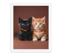 DIY Paint by Numbers Kit for Adults Cute Kitten Black And Orange Cat Beginners Digital Oil Painting Kit Landscape Digital Paints by Number Easy Canvas Art Print for Home Wall Decoration 50x40cm