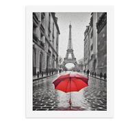 DIY Paint by Numbers Kit for Adults Eiffel Tower Paris Red Umbrella Beginners Digital Oil Painting Kit Landscape Digital Paints by Number Easy Canvas Art Print for Home Wall Decoration 40x30cm