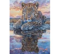 DIY Paint by Numbers Kits Animal, Leopard Paint by Numbers for Adults, Arts and Crafts for Adult Beginners Oil Paintings, DIY Painting Kits with Brushes and Acrylic for Home Wall Decor, 16x20in G-5229