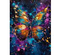 DIY Paint by Numbers Kits Butterfly, Graffiti Paint by Numbers for Adults, Arts and Crafts for Adult Beginners Oil Paintings, DIY Painting Kits with Brushes and Acrylic for Home Decor, 12x16in M-4765