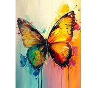 DIY Paint by Numbers Kits Butterfly, Graffiti Paint by Numbers for Adults, Arts and Crafts for Adult Beginners Oil Paintings, DIY Painting Kits with Brushes and Acrylic for Home Decor, 16x20in U-6804