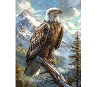 DIY Paint by Numbers Kits Eagle, Tree Paint by Numbers for Adults, Arts and Crafts for Adult Beginners Oil Paintings, DIY Painting Kits with Brushes and Acrylic for Home Wall Decor, 24x36in H-8878