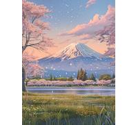 DIY Paint by Numbers Kits Mount Fuji, Tree Paint by Numbers for Adults, Arts and Crafts for Adult Beginners Oil Paintings, DIY Painting Kit with Brushes and Acrylic for Home Wall Decor, 24x36in 1-3661