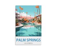 DIY Paint by Numbers Kits Palm Springs California Paint by Numbers Kits, Arts and Crafts for Beginner Drawing Paintwork Wall Art 50x60cm