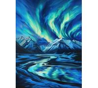 DIY Paint by Numbers Kits Snow Scene, Light Paint by Numbers for Adults, Arts and Crafts for Adult Beginners Oil Paintings, DIY Painting Kits with Brushes and Acrylic for Home Decor, 36x48in 5-3573