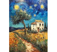 DIY Paint by Numbers Kits Starry Sky, Tree Paint by Numbers for Adults, Arts and Crafts for Adult Beginners Oil Paintings, DIY Painting Kit with Brushes and Acrylic for Home Wall Decor, 20x28in 8-8012