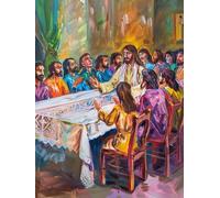 DIY Paint by Numbers Kits The Last Supper, Man Paint by Numbers for Adults, Arts and Crafts for Adult Beginners Oil Paintings, DIY Painting Kits with Brushes and Acrylic for Home Decor, 24x36in 0-3226