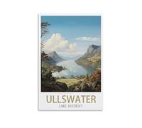 DIY Paint by Numbers Kits,Ullswater Lake District,DIY Acrylic Painting Kit with Brushes Pigment Arts Craft Canvas Oil Painting Artwork for Kids 30x40cm