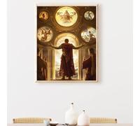 DIY Paint by Numbers Man Architecture Painting by Numbers Kits On Canvas, with Paint Brushes and Acrylic Painting Kit 16x20 Inch for Kids and Adults Beginner Gifts, Home Decoration PjY6212 W-4