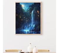 DIY Paint by Numbers Mountain Fall Painting by Numbers Kits On Canvas, with Paint Brushes and Acrylic Painting Kit 90x120cm for Kids and Adults Beginner Gifts, Home Decoration, Frameless PjY5520 B-U