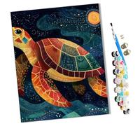 DIY Paint by Numbers Picking Shells from The Starry Sea with Paint Brushes and Acrylic Painting Kit 16x20 Inch for Kids and Adults Beginner Gifts-Frameless