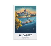 DIY Painting by Number Kits，Budapest Hungarys,Without Frame with Brushes and Acrylic Pigment Paint by Numbers Canvas Arts Crafts 30x40cm