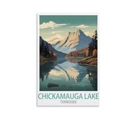 DIY Painting by Number Kits，Chickamauga Lake Tennessee Posters Without Frame with Brushes and Acrylic Pigment Paint by Numbers Canvas Arts Crafts 50x60cm