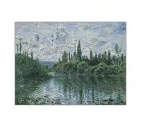 DIY Painting by Numbers for Adults Arm of The Seine Near Vetheuil by Claude Monet Adults Paint Kits Canvas Gifts Arts Crafts for Home Decor