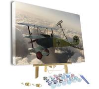 DIY Painting by Numbers for Adults,Fighter War Airplane Framed and Easel Paint by Numbers for Adults Beginner, DIY Painting by Numbers for Gift Home Wall Decor