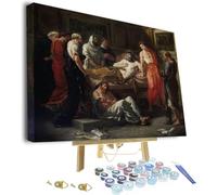 DIY Painting by Numbers for Adults,Last Words of The Emperor Marcus Aurelius Painting by Eugene Delacroix - Framed and Easel Crafts DIY Paint by Numbers Kits for Beginners