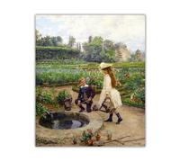 DIY Painting by Numbers for Adults Marie Francois Firmin Girard Children Near The Pool DIY Painting with Numbers for Adults