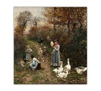 DIY Painting by Numbers for Adults Marie Francois Firmin Girard Shepherd Girl at The Forest Edge at The Kindling of A Fire DIY Painting with Numbers for Adults