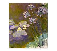 DIY Painting by Numbers for Adults Waterlilies and Agapanthus by Claude Monet Adults Paint Kits Canvas Gifts Arts Crafts for Home Decor