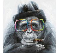 DIY Painting By Numbers Kits For Kids Adults Students Beginner Color glasses smoking monkey gorilla Oil Painting HandPainted Drawing Canvas for Adult Pictures By Numbers animal Portrait Home Decor