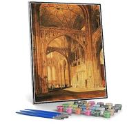 DIY Painting Kits for Adults Interior of Salisbury Cathedral Painting by Joseph Mallord William Turner Paint by Number Kit On Canvas for Beginners