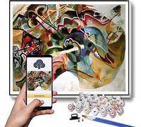 DIY Painting Kits for Adults Picture with A White Border Painting by Wassily Kandinsky Paint by Numbers Kit for Kids and Adults