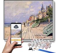 DIY Painting Kits for Adults The Boardwalk at Trouville Painting by Claude Monet Arts Craft for Home Wall Decor