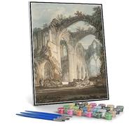 DIY Painting Kits for Adults Tintern Abbey The Crossing and Chancel Looking Towards The East Window Painting by Joseph Mallord William Turner Paint by Number Kit On Canvas for Beginners