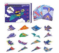 DIY Paper Airplane Book,16 Creative Folding Paper Planes,Arts & Crafts Kit with Colorful origamiing,Sheet Airplane Crafts Papers,Perfect Gift for Boys and Girls Aged 6-12+