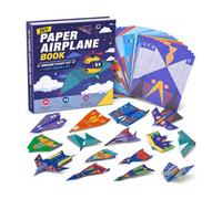 DIY Paper Airplane Book, 16 Designs 48 Sheets Origami Craft Kit (1 Box)