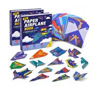 DIY Paper Airplane Book, 16 Designs 48 Sheets Origami Craft Kit (2 Box)