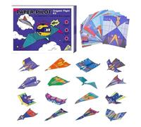 DIY Paper Airplane Book, Paper Pilot Origami Flight Kit, with 16 Designs & 48 Sheets, Stimulate Children's Imagination, for Planes Enthusiasts (48 Sheets)