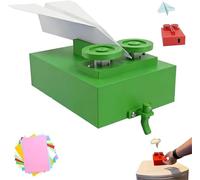 DIY Paper Airplane Launcher Kit - Stemassembled Paper Airplane Launcher, Scientific and Educational DIY Engineering Kit, Hands-On Science Experiment Kits for Aerodynamics & Physics (Green)