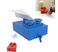 DIY Paper Airplane Launcher Kit - Stemassembled Paper Airplane Launcher, Scientific and Educational DIY Engineering Kit, Hands-On Science Experiment Kits for Aerodynamics & Physics (Blue)