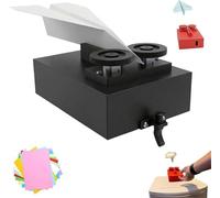 DIY Paper Airplane Launcher Kit - Stemassembled Paper Airplane Launcher, Scientific and Educational DIY Engineering Kit, Hands-On Science Experiment Kits for Aerodynamics & Physics (Black)