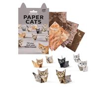 DIY Paper Cat Origami Kit - 50 Premium Sheets for Folding 3D Cute Paper Cats, Handmade Origami Cats Craft Set, DIY Desk Decoration, Perfect Handmade Gift for Cat & Pet Lovers