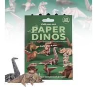 DIY Paper Cats, 50 Cute Kitten Origami Papercraft Kit, Fun 3D Dog & Cat & Dinosaur Models, Animal Papers Sculpture for Teens & Adults, Art Gift(Dinosaurs)
