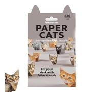 DIY Paper Cats, 50 DIY Paper Cats Origami Set, Fold Your Own Papers Cat, Fun Craft Activity for Adults and Kids, Animal Theme, Dogs Dinosaurs Jesus Papercraft Desk Decoration(1pc-cat)