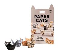 DIY Paper Cats - 50 Sheets 3D DIY Origami Paper to Fold Cute Cat Figures, Fun Craft Activity, Creative Origami Animal Craft Kit, Pattern Cute Printing, Desk Decoration Gift for Pets Lovers (Cat)