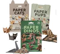 DIY Paper Cats - 50 Sheets DIY Origami Paper to Fold Cute Cat Figures, Creative Origami Animal Craft Kit, Fun Craft Activity for Adults & Kids, Desk Decoration & Gift for Cat Lovers (Mixed 3pcs)