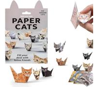 DIY Paper Cats - 50 Sheets DIY Origami Paper to Fold Cute Cat Figures, Fun 3D Paper Dog & Cat, Desk Decoration & Gift for Cat Lovers,Animal Papers Sculpture for Teens & Adults(Cat)