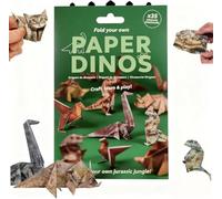 DIY Paper Cats,50 Sheets DIY Origami Paper to Fold Cute Cat Figures,Fun 3D Papers Dog & Cat & Dinosaur Models, Creative Origami Animal Craft Kit,Desk Decoration & Gift for Cats Lovers (Dinosaur)