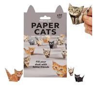 DIY Paper Cats - 50 Sheets DIY Paper to Fold Cute Cat Figures, 3D Dog/Dinosaur/Cats Origami Kit, Creative Origami Cats Craft Kit, Pattern Cute Printing, Desk Decoration & Gift for Pets Lovers