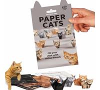 DIY Paper Cats,50pcs 3D Origami Kit,Sheets DIY Origami Paper to Fold Cute Cat Figures,Creative Origam Animal Kit,Fun Craft Activity for Adults,Desk Decoration & Gift for Pets Lovers (A)