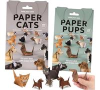 DIY Paper Cats & Dogs - 100 Sheets DIY Origami Paper to Fold Cute Cat Figures, Fun Creative Art Project, Fun Craft Activity for Adults & teens，Desk Decor and Gift for Pet Lovers (Cat+Dog)