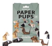 DIY Paper Cats Kit,50 Fold-Your-Own Origami Kitties,3D Paper Dog & Cat & Dinosaur Models, Origami Animal Shaped Decoration Kit,Stickers Pattern Cute Printing (Dog)