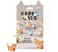 DIY Paper Cats Kit - 50 Sheets DIY Origami Paper to Fold Cute Cat Figures, Fun Craft Activity, Creative Origami Animal Craft Kit, Desk Decoration & Gift for Pets Lovers (Cat)